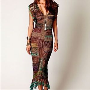 Free People sexy curve hugging crochet dress